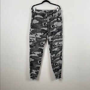 Ecko Untled Cargo Camo Jogger Streetwear Drawstring Gray Pockets Men's L Pants